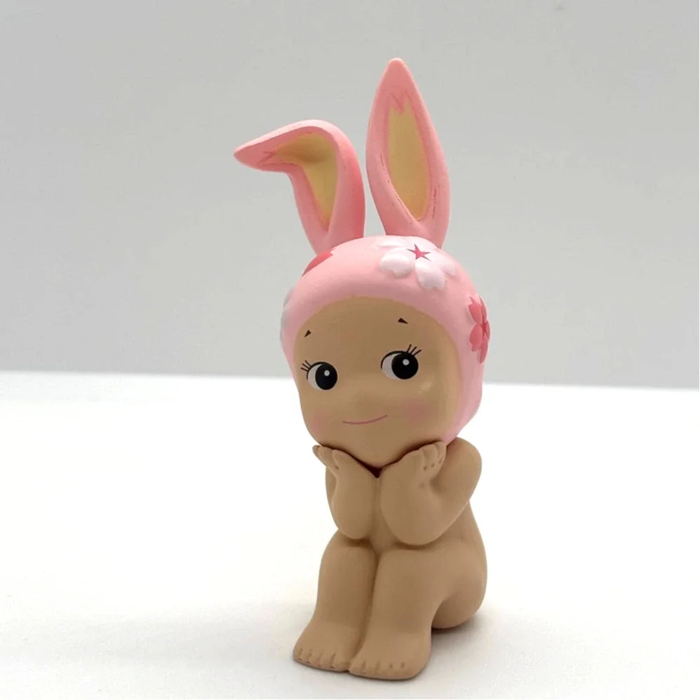 New Unbranded Kewpie/Angel Mini Figure, Sitting Rabbit Costume, Open Box - New